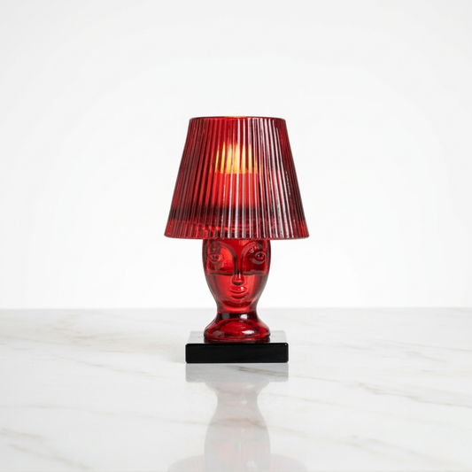 Glass base Face Lamp Tea light