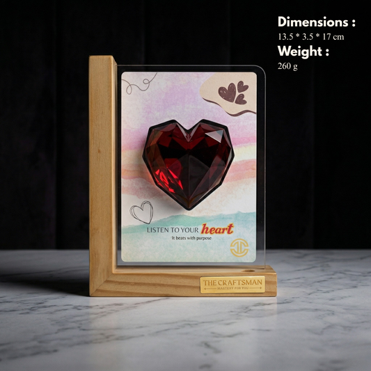 Red Diamond Heart Pine Wood Frame