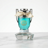 Blue trophy shaped perfume bottle with Fragrance of waterfall also doubles as a paper weight