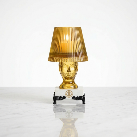 Marble Crystal Face Lamp Tea light