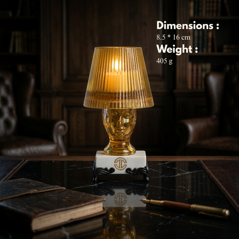 Marble Crystal Face Lamp Tea light