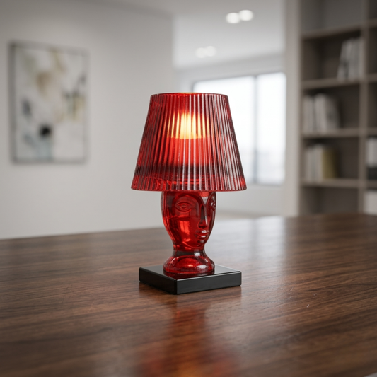 Glass base Face Lamp Tea light
