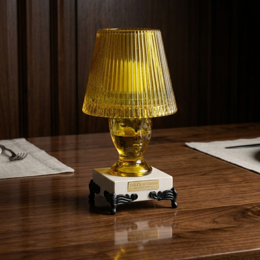 Marble Crystal Face Lamp Tea light