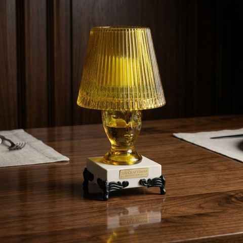 Marble Crystal Face Lamp Tea light