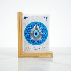 Crystal Evil Eye Pine Wood Frame