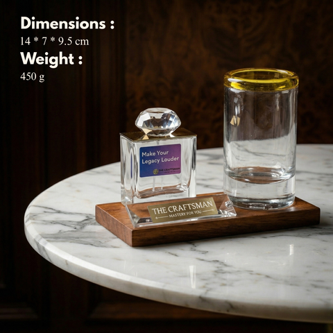 Glass And Wood Motivational Desk Dock