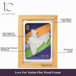 Love For Nation Pine Wood Frame