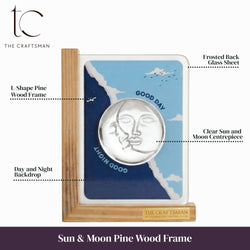 Sun & Moon Pine Wood Frame