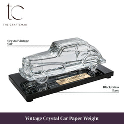 Vintage Crystal Car Paper Weight