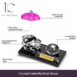 Crystal Umbrella Desk Decor
