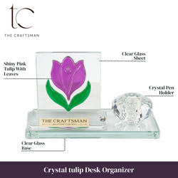 Crystal tulip Desk Organizer