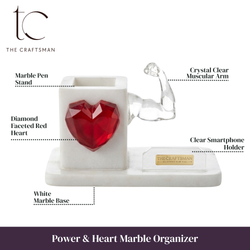 Power & Heart Marble Organizer