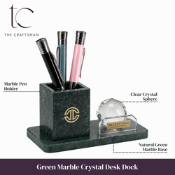 Green Marble Crystal Desk Dock