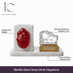 Marble Heart beats Desk Organizer