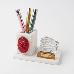 Marble Heart beats Desk Organizer