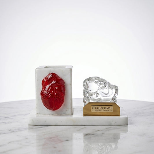Marble Heart beats Desk Organizer