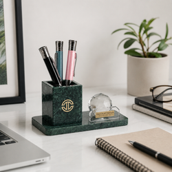 Green Marble Crystal Desk Dock
