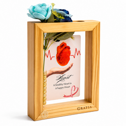 Happy Heart Pine Wood Frame