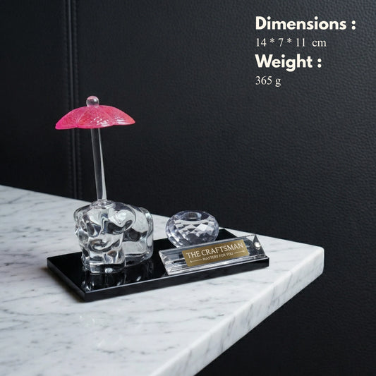 Crystal Umbrella Desk Decor