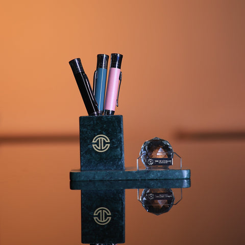 Green Marble Crystal Desk Dock