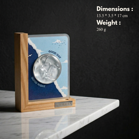 Sun & Moon Pine Wood Frame