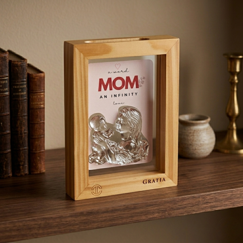Mother & Baby Pine Wood Frame