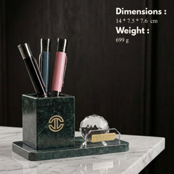 Green Marble Crystal Desk Dock