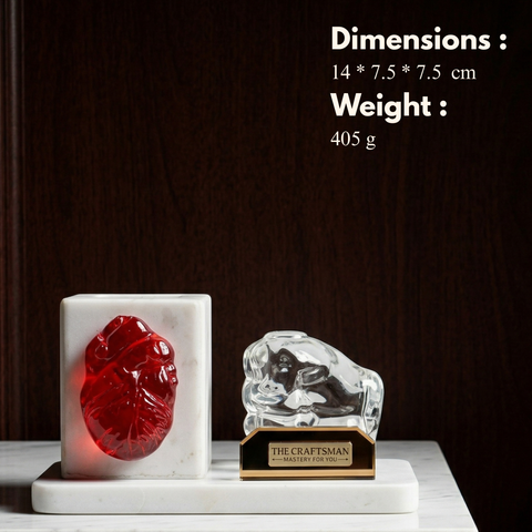 Marble Heart beats Desk Organizer