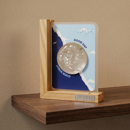Sun & Moon Pine Wood Frame