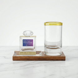Glass And Wood Motivational Desk Dock