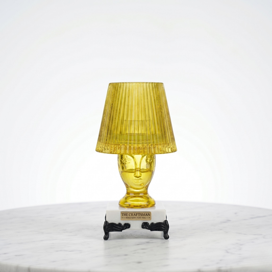 Glass Face Lamp Pen Stand