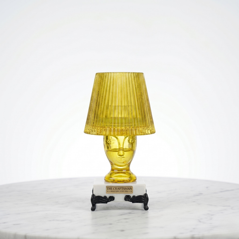 Glass Face Lamp Pen Stand